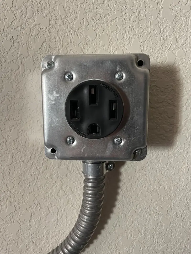 NEMA 14-50 outlet installed for Smart Home Electrical in Champaign